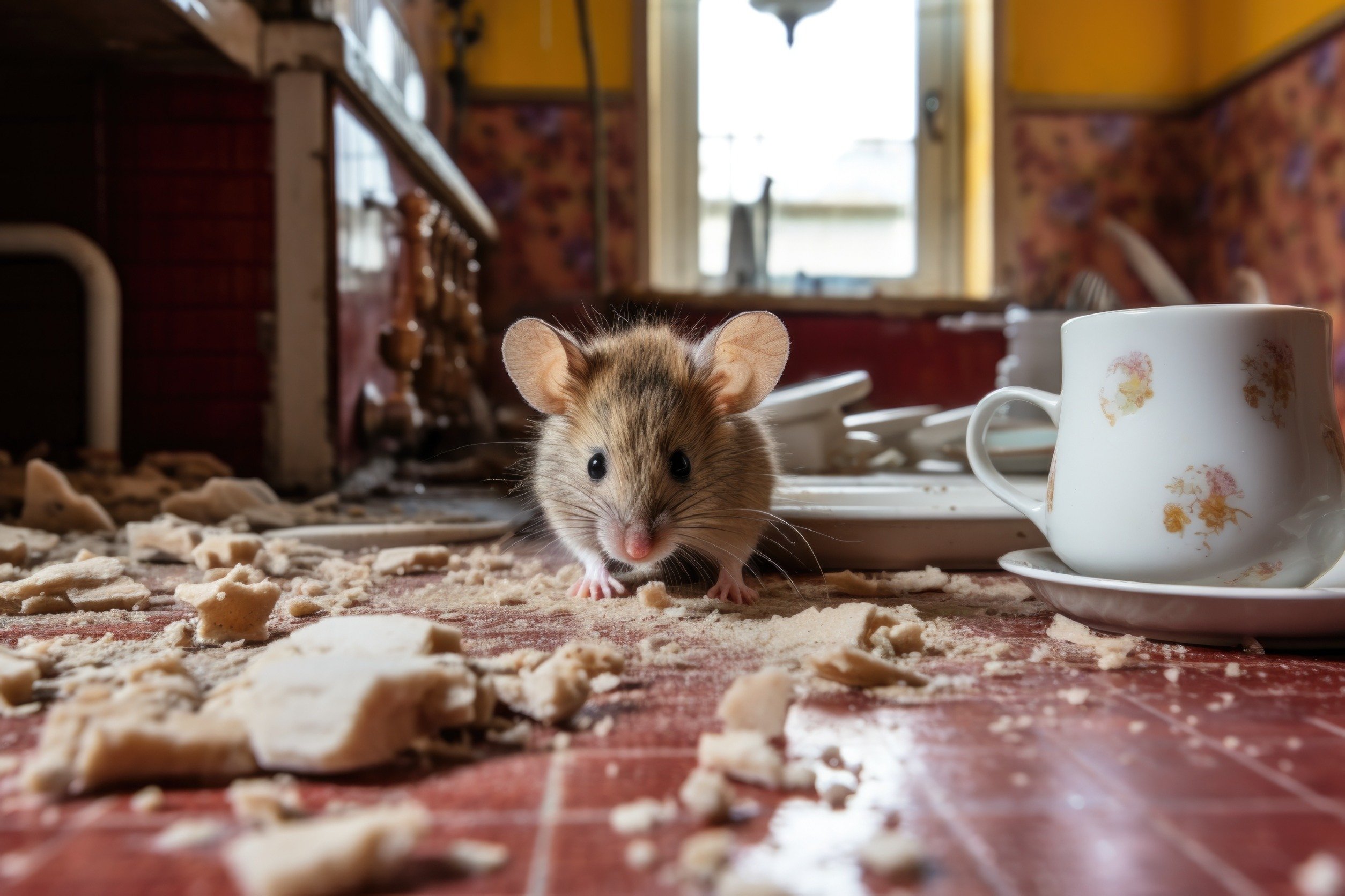 A small rodent in a home